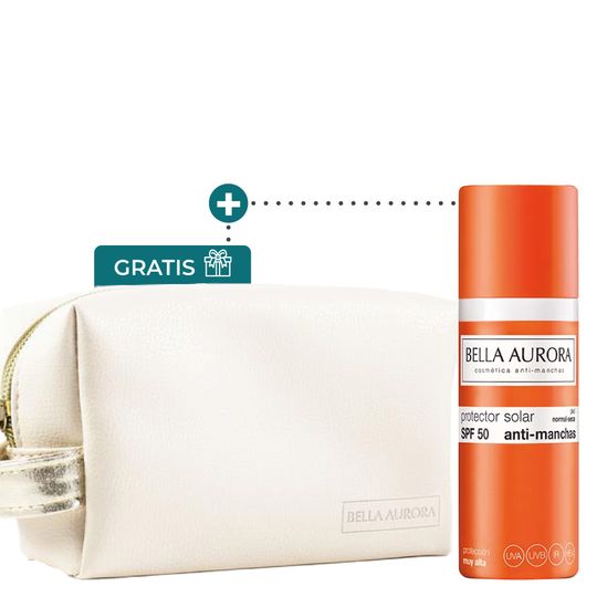 Kit Protector Solar antimanchas piel normal a seca + Neceser de regalo -Bella Aurora