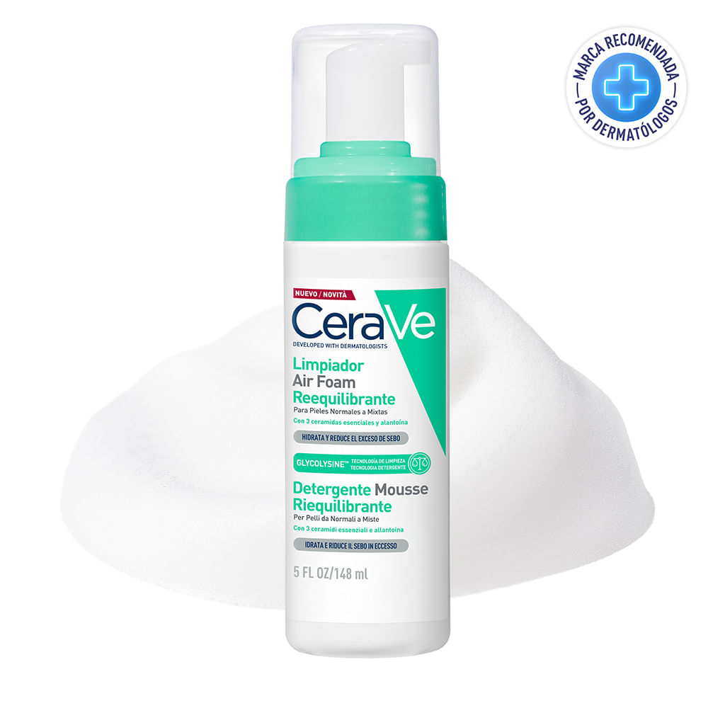 Limpiador Air Foam Reequilibrante Para Piel Normal a Mixta - CeraVe