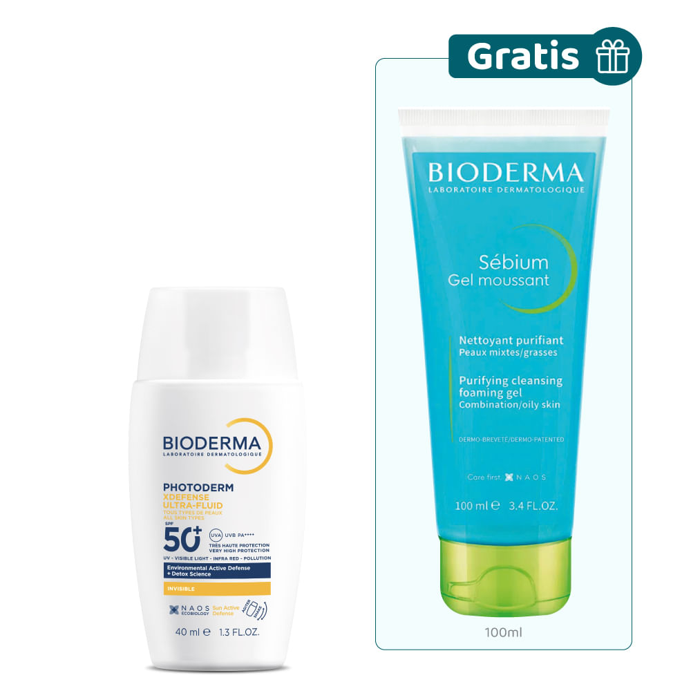 Kit Photoderm Xdefense + Obsequio Sebium Gel moussant - Bioderma