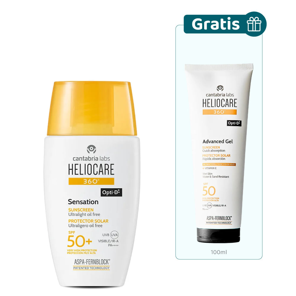 Kit Heliocare 360° Sensation Af + Advanced Gel Spf 50+ 100ml - Cantabria Labs