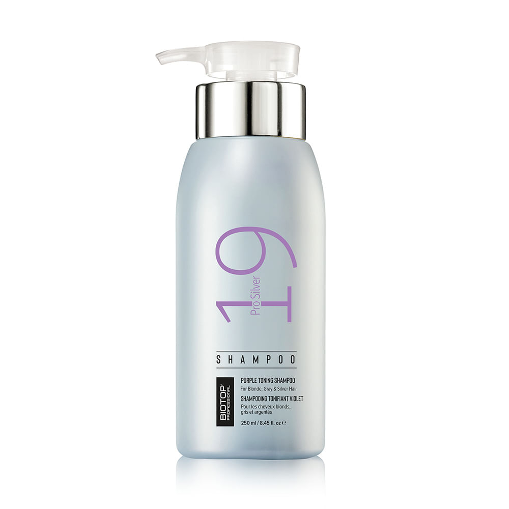 19 Pro Silver Shampoo Rubios y Canas - Biotop Professional
