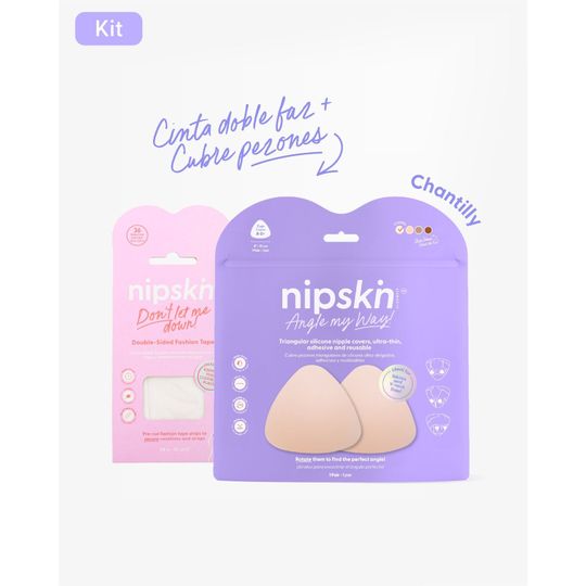 Kit Escotes Perfectos - Cubre Pezones de Silicona  y Cinta Doble Faz Nipskin®
