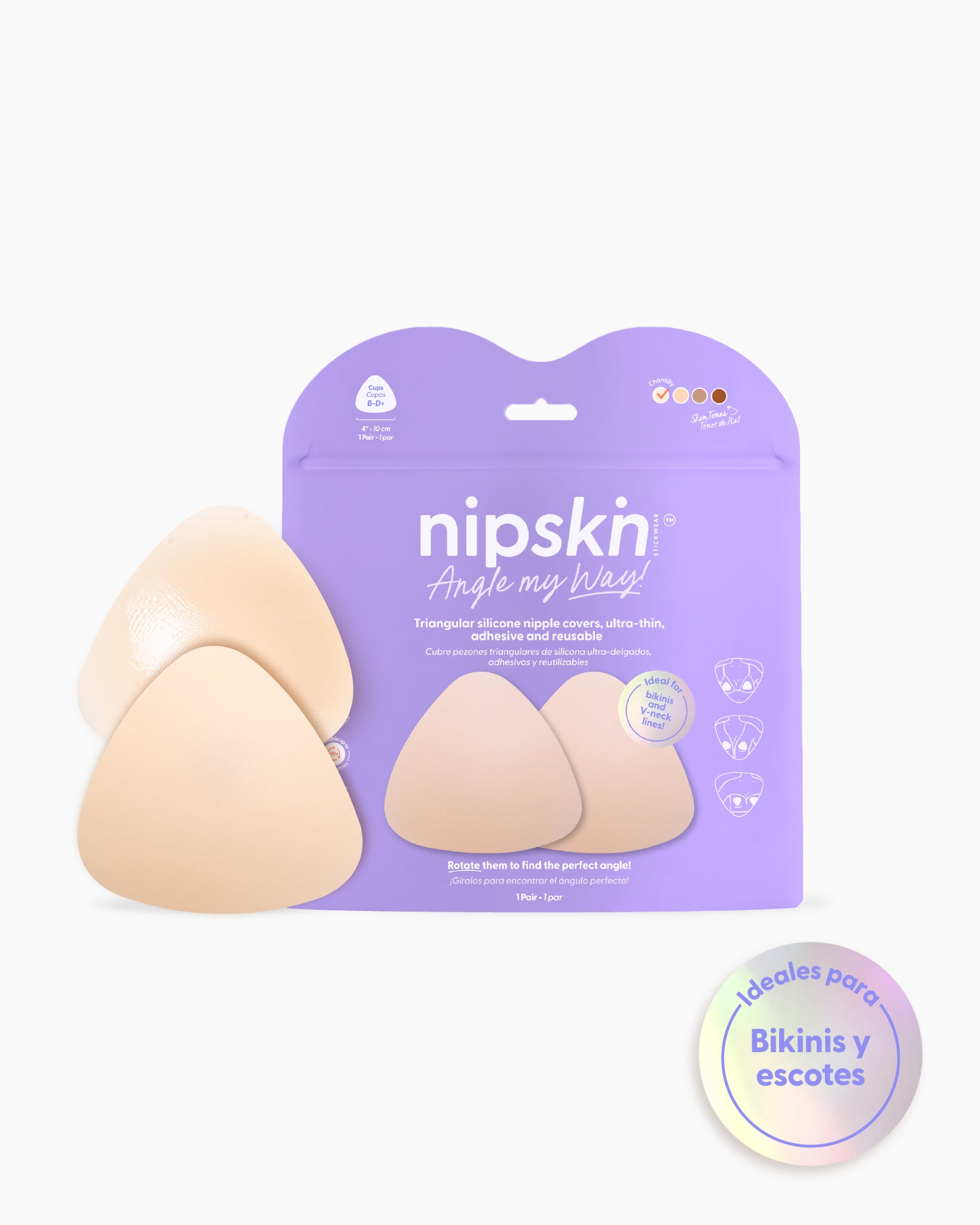 Cubre Pezones Triangulares de Silicona, Angle My Way - Nipskin®
