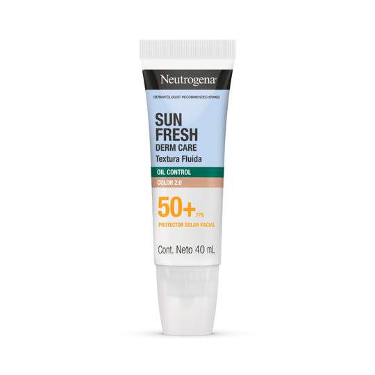 Protector Solar Facial Sun Fresh Derm Care Oil Control Fluido - Neutrogena