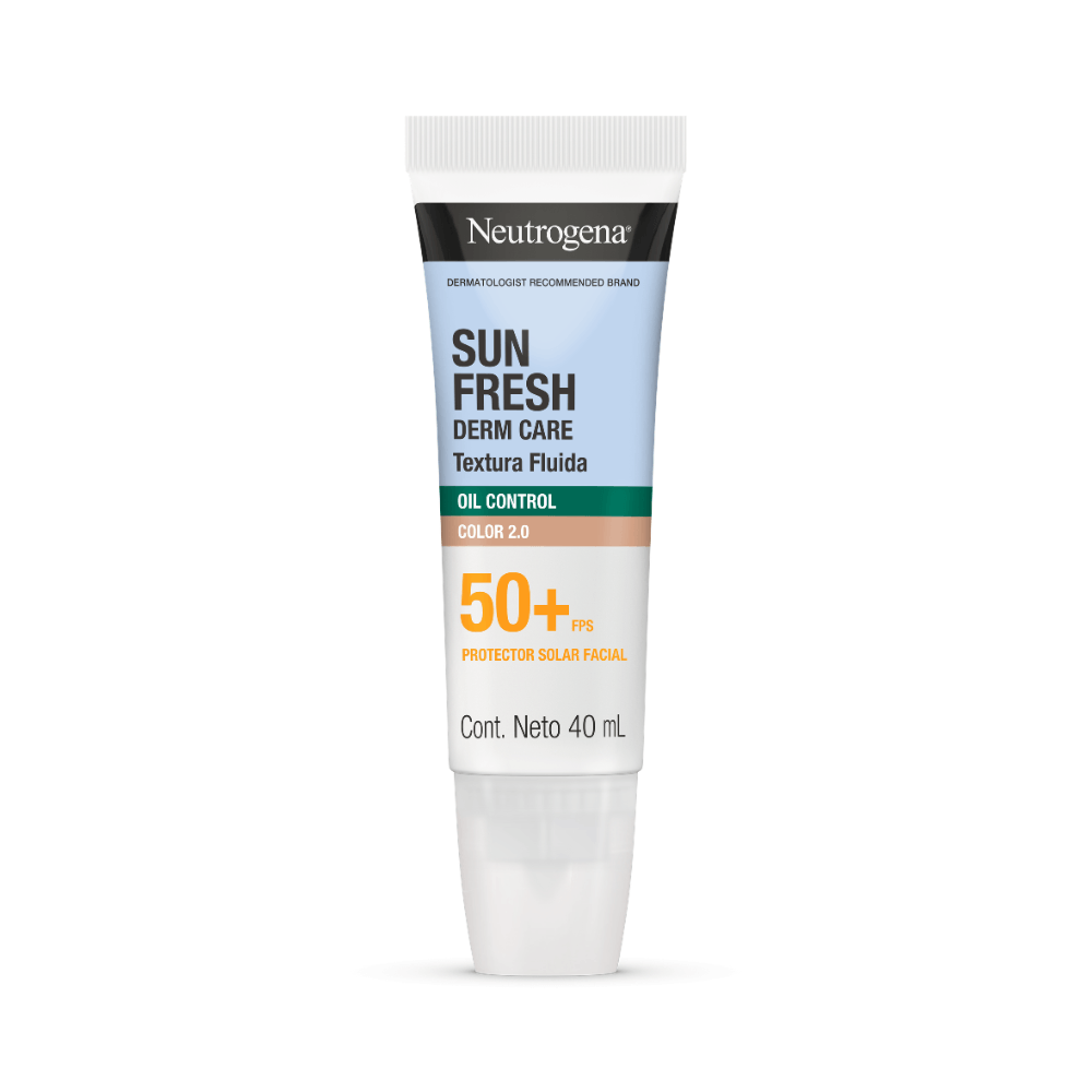 Protector Solar Facial Sun Fresh Derm Care Oil Control Fluido - Neutrogena