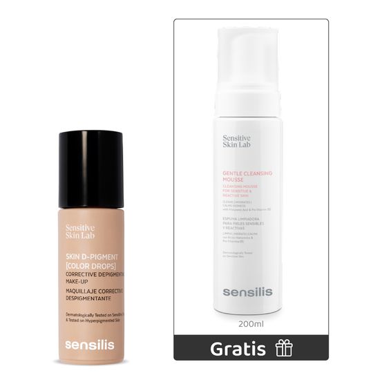 Kit Skin D-Pigment Base 25 ml Beige + Gratis Espuma Gentle Cleansing Mousse 200 ml - Sensilis