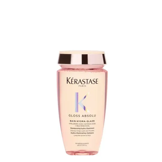 Shampoo Anti Frizz, Kérastase Gloss Absolu Bain Hydra-Glaze, Hidrata y Nutre, 250 ml