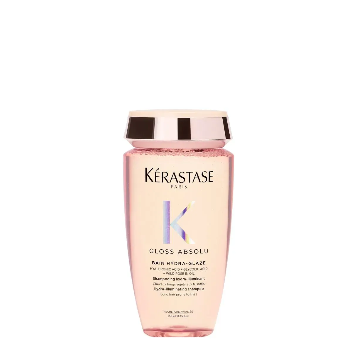 Shampoo Anti Frizz, Kérastase Gloss Absolu Bain Hydra-Glaze, Hidrata y Nutre, 250 ml