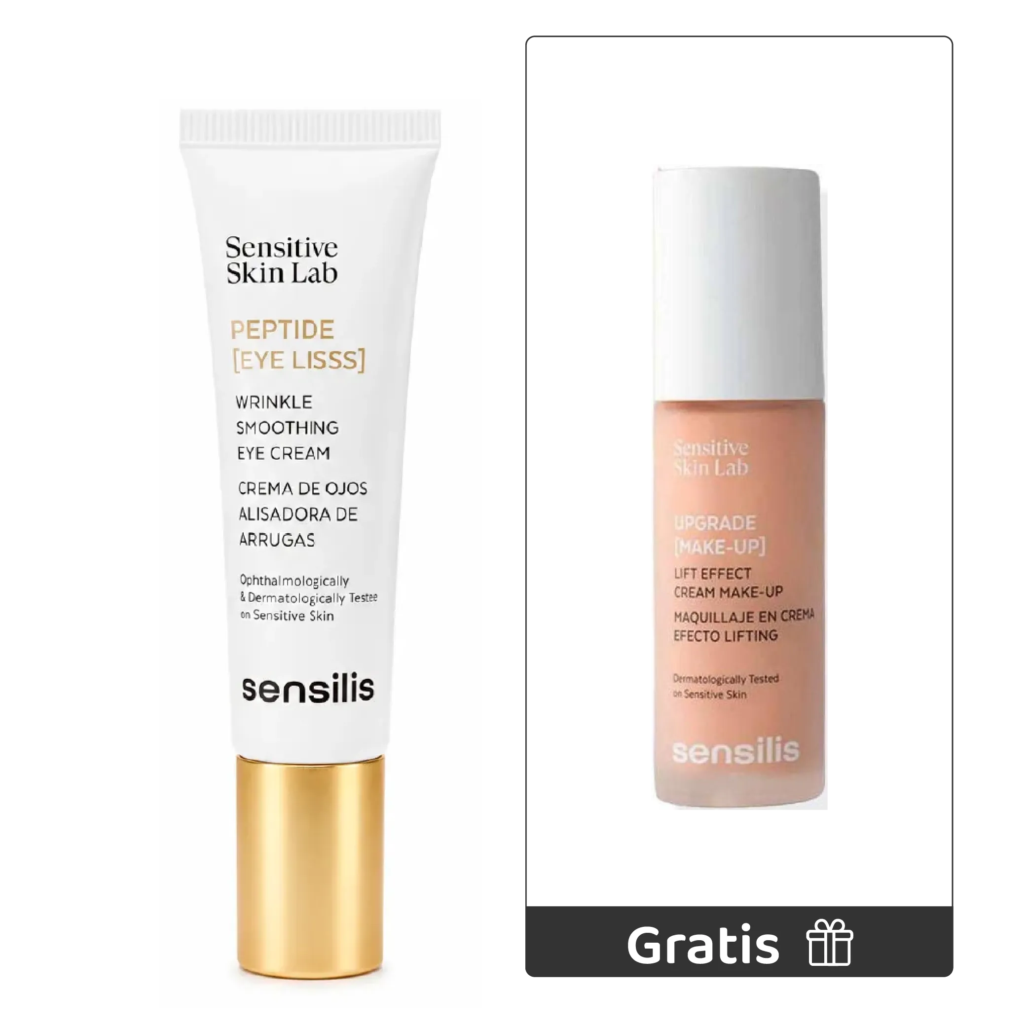 Kit Peptide Eyes Lisss 15 ml + GRATIS Upgrade Base Maquillaje 30ml Beige- Sensilis