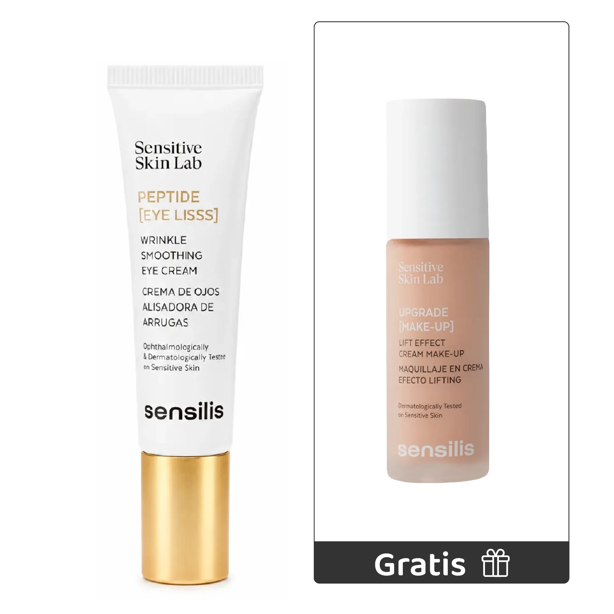 Kit Peptide Eyes Lisss  15 ml + GRATIS Upgrade Base Maquillaje 30ml Miel Doreé - Sensilis