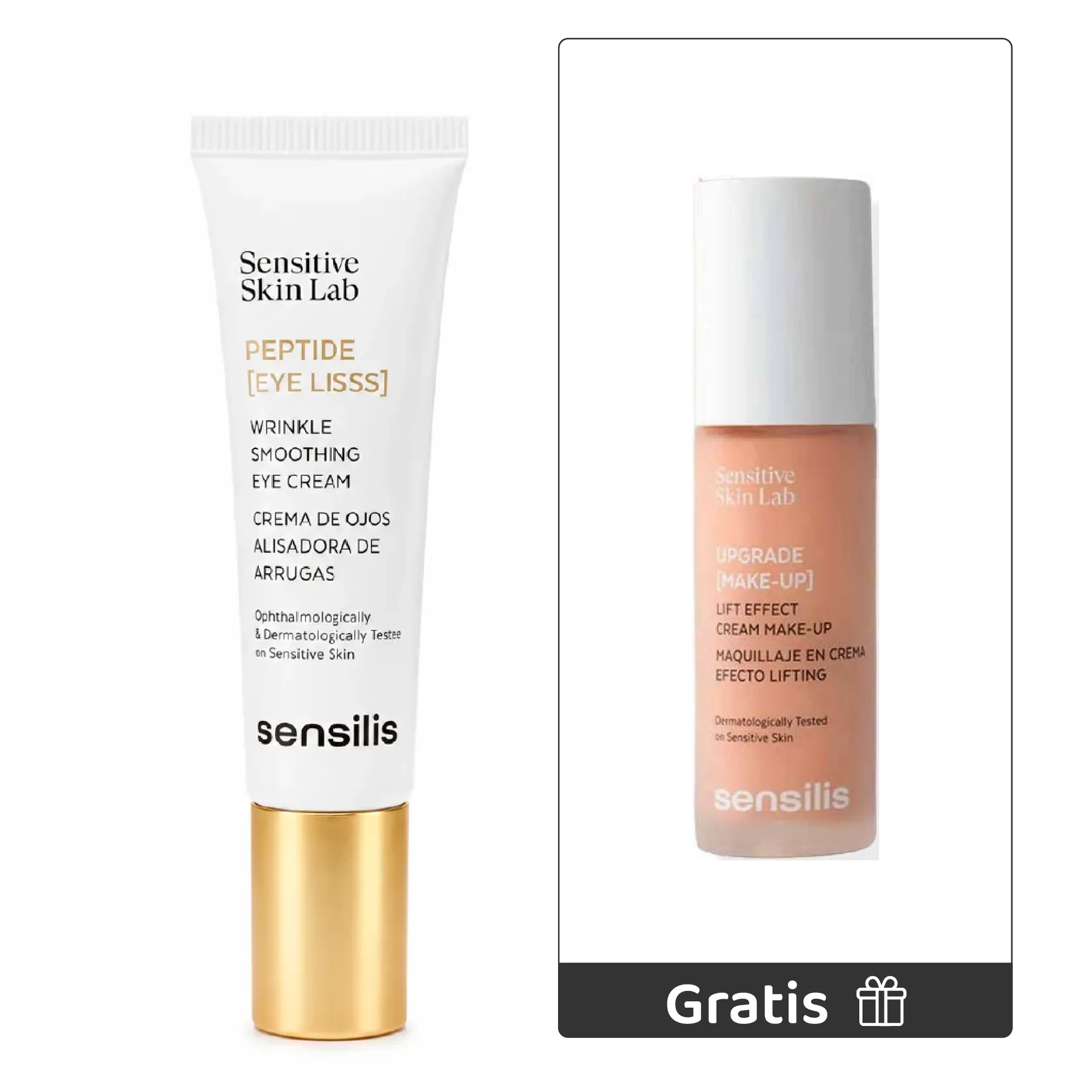 Kit Peptide Eyes Lisss  15 ml + GRATIS Upgrade Base Maquillaje 30ml Miel Rosa - Sensilis