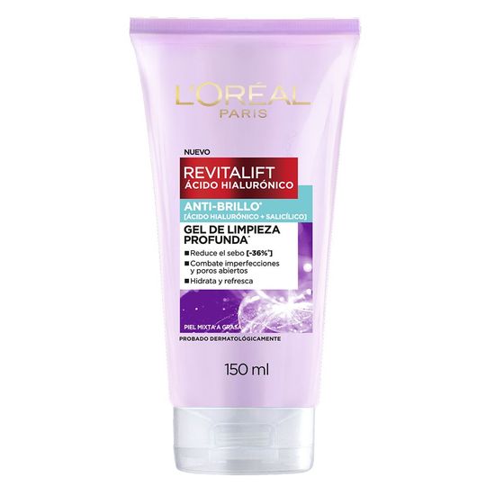 Gel Limpiador Anti oleosidad Ácido Hialurónico - LOréal Paris